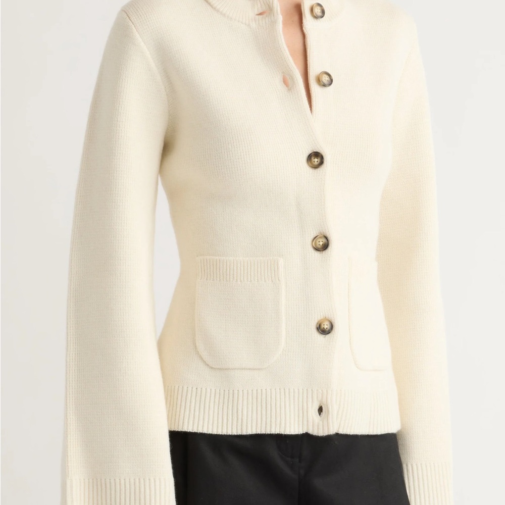 Modern Citizen Cream Button-Up Cardigan
